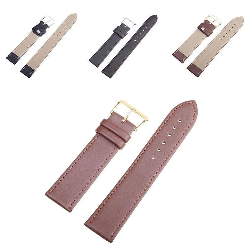 10mm/12mm/14mm/16mm/18mm/20mm/22mm/24mm Men Women Strap Watch Wrist Band Belt Bracelet PU Leather Watchband with buckle
