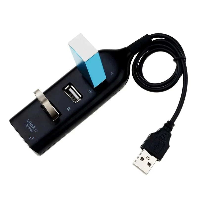New Hi-Speed Hub Adapter USB Hub Mini USB 2.0 4-Port Splitter For PC Laptop Notebook Receiver Computer Peripherals Accessories