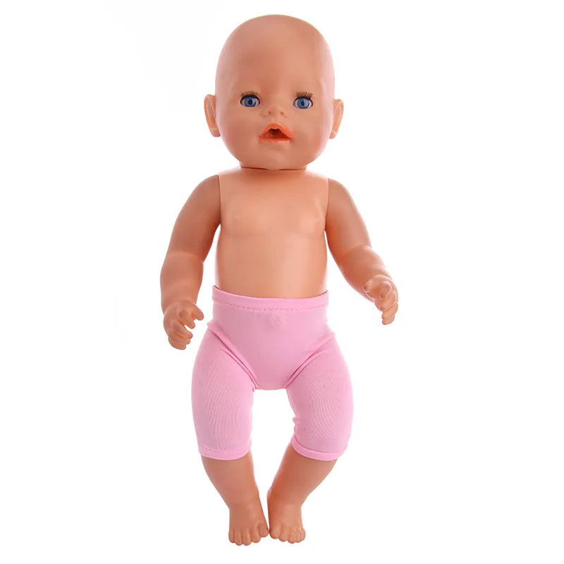 6 Colors Cropped Pants leggings For 18 Inch American Doll Girl Toy 43 cm Baby New Born Clothes Accessories Our Generation