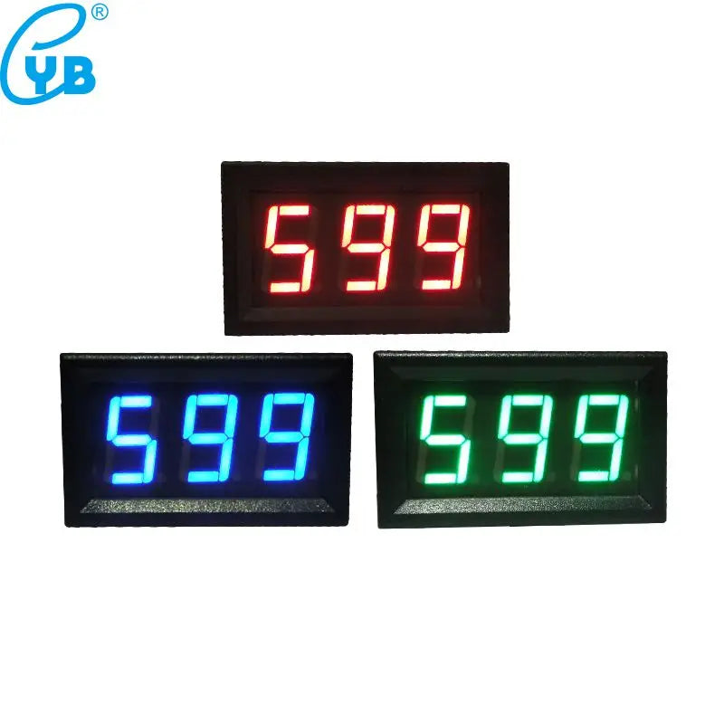 YB27 Three Wires LED Digital Voltage Meter Voltmeter DC 0-10V 0-30V 0-100V 0-300V 0-600V Voltage Detector Volt Panel MeterTester