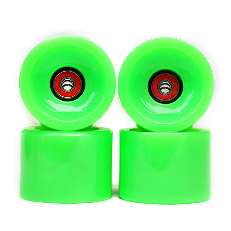 New Arrival Soft Skateboard Wheels PU 70MM Longboard Wheels Durable Super Cruiser Wheels Road Longboard ABEC-9 Bearings