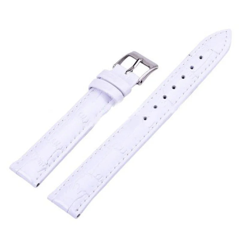 10mm/12mm/14mm/16mm/18mm/20mm/22mm/24mm Men Women Strap Watch Wrist Band Belt Bracelet PU Leather Watchband with buckle