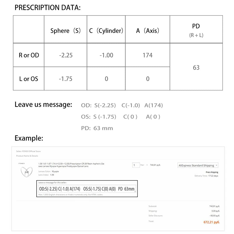 Customized 1.56 1.61 1.67 1.74 Optical CR-39 Resin Aspheric Glasses Lenses Myopia Hyperopia Presbyopia Optical Lens