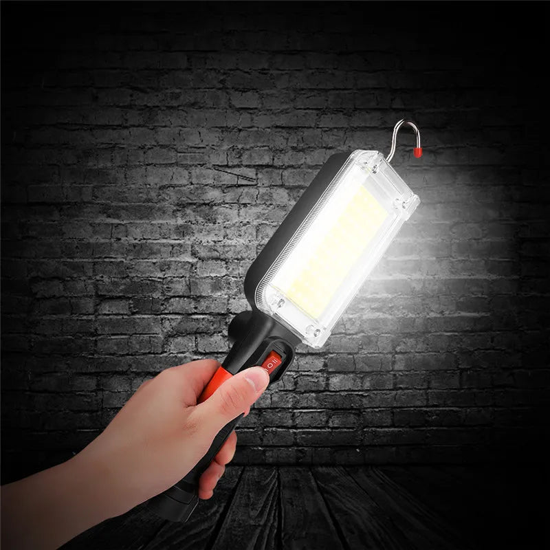 Portable Lantern Flashlight Power By 2*18650 Battery LED COB Magnetic Work Lighting Linternas for Camping Night Fishing Lamp