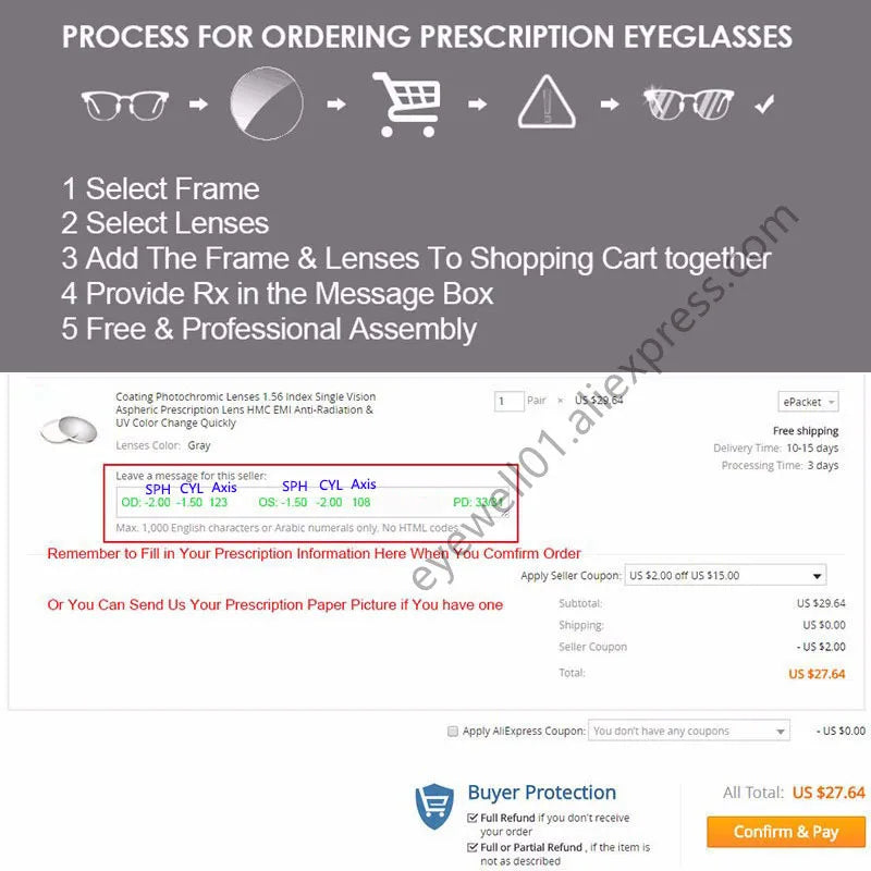BCLEAR 1.61 refractive index anti blue ray lenses single vision lens Presbyopia blue light eyes protection computer glasses