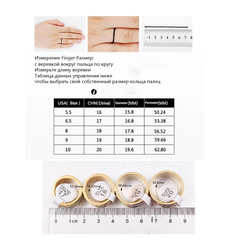 New Arrival Flower Enamel Gold-Color 1.3CM Big Rings for Women Ethnic Stainless Steel Jewelry Mother Gift