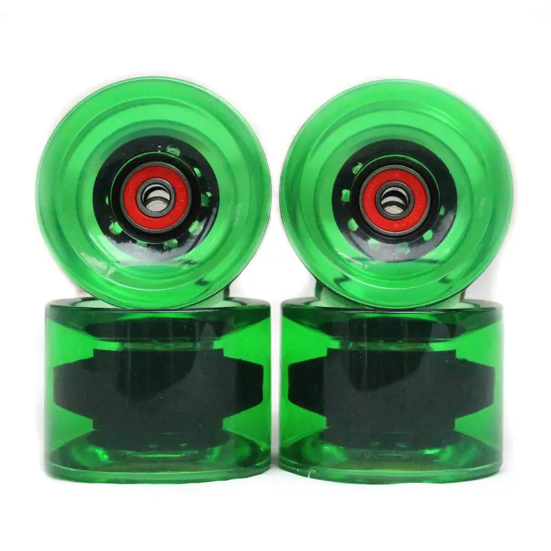 New Arrival Soft Skateboard Wheels PU 70MM Longboard Wheels Durable Super Cruiser Wheels Road Longboard ABEC-9 Bearings