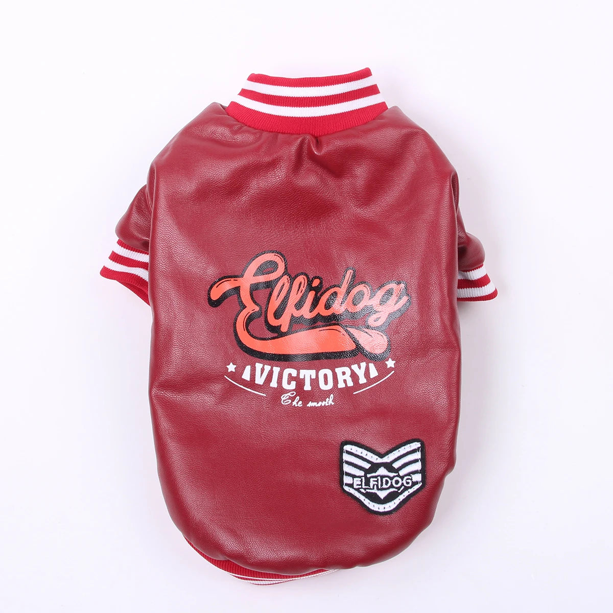 Winter Dog Coat Jacket Faux Leather Fleece Teddy Warm Pet Puppy Clothing Apparel