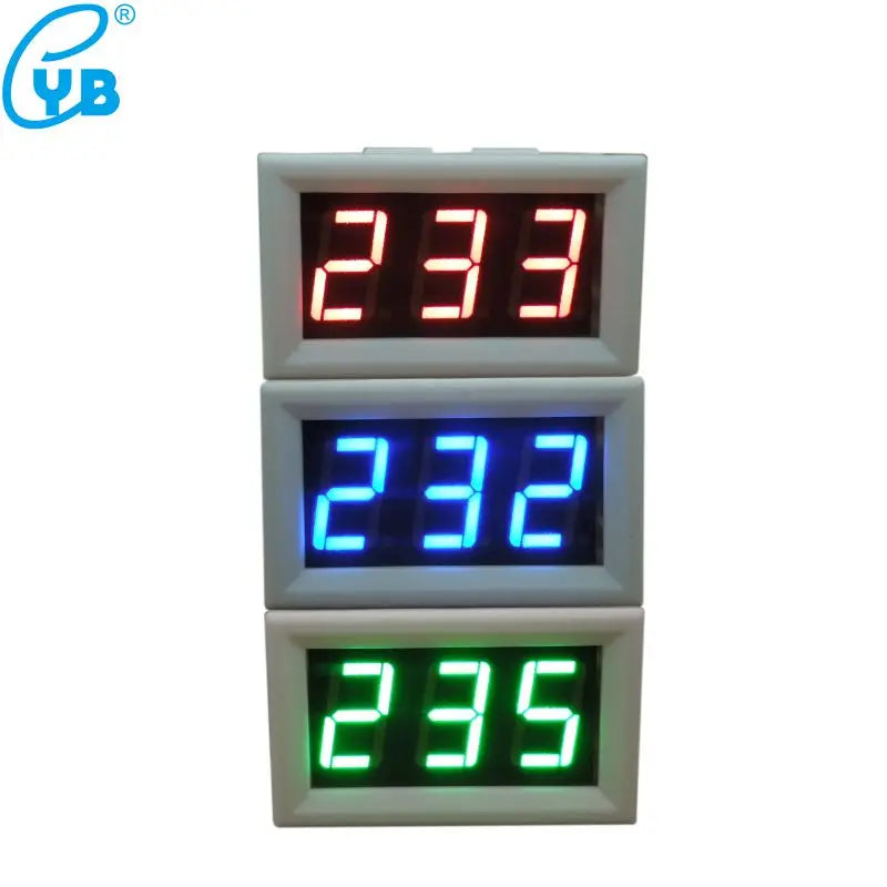 YB27 Three Wires LED Digital Voltage Meter Voltmeter DC 0-10V 0-30V 0-100V 0-300V 0-600V Voltage Detector Volt Panel MeterTester