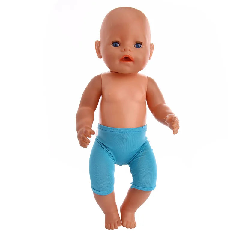 6 Colors Cropped Pants leggings For 18 Inch American Doll Girl Toy 43 cm Baby New Born Clothes Accessories Our Generation