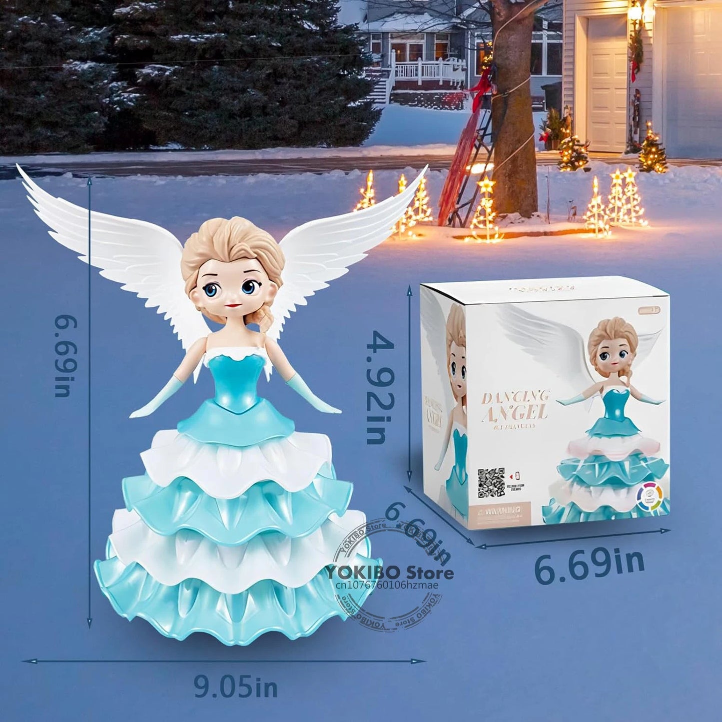 Dancing Princess Toys for Girls,Electric Cars Angel Doll with Colorful Flashing Lights & Singing Music Toys for Girls