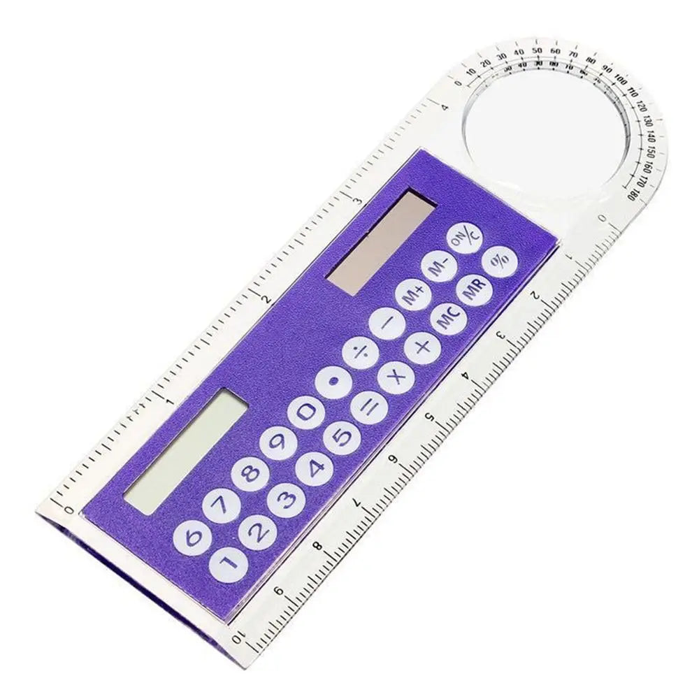 Mini Portable School Supplies Office Stationery Solar Energy Calculator Calculator Ruler Digital Caliper