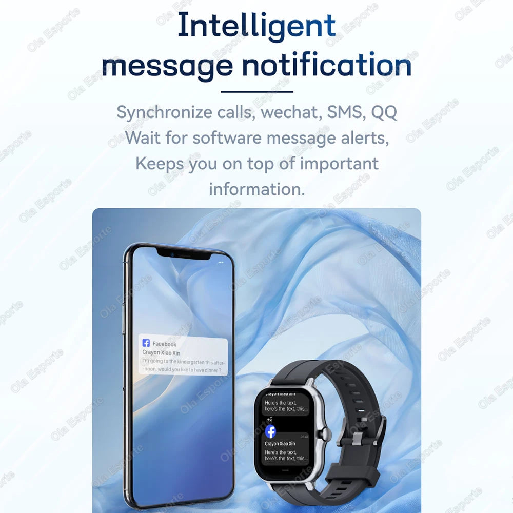 Outdoor Sports Smart Watch Wireless Calling Information Reminder Wallpaper Change Men's and Women's Waterproof Smartwatch 2025