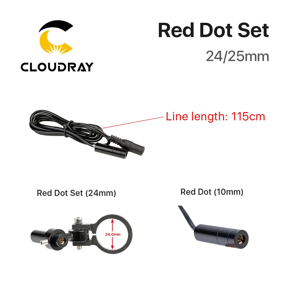 Cloudray Diode Module Red Dot Device Positioning DC 5V for DIY Co2 Laser Engraving Cutting Head