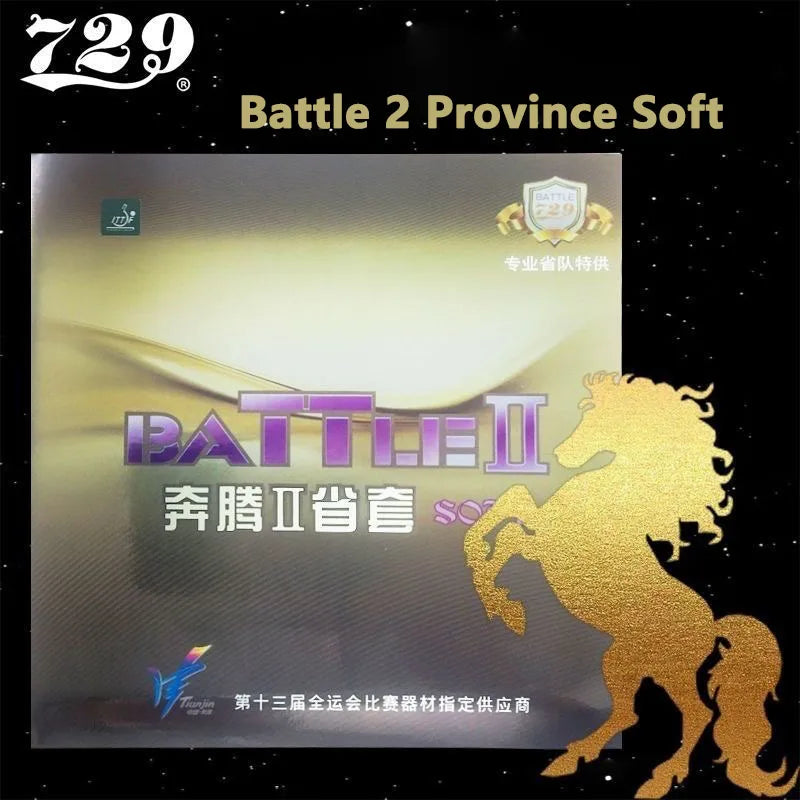 Original 729 Friendship BATTLE 2 Provincial Soft Pips-in 729 Table Tennis Rubber Ping Pong Sponge
