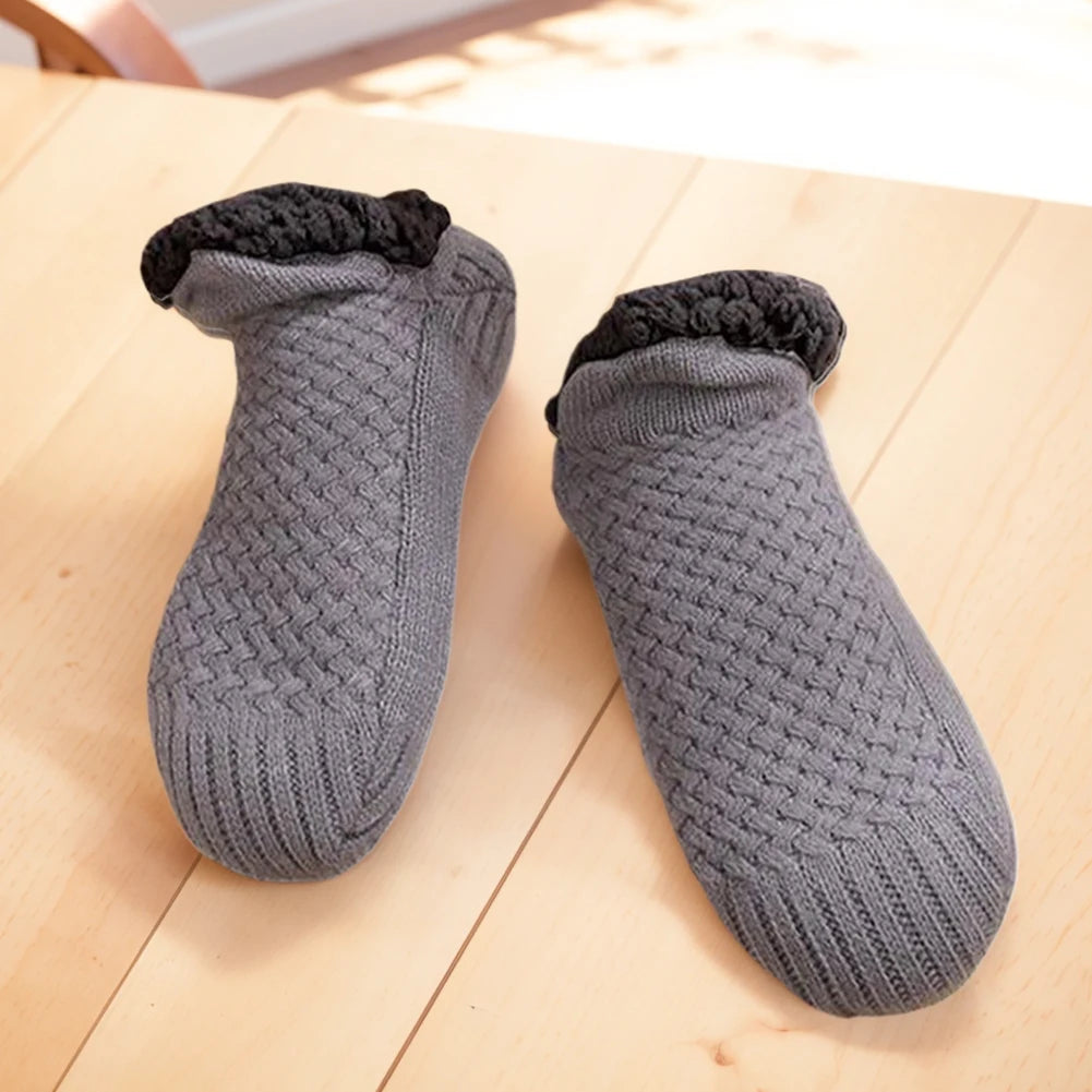 Cozy Winter Indoor Slipper Socks for Men and Women with Non Slip Design Warm Thermal Soft Comfort for Home Use