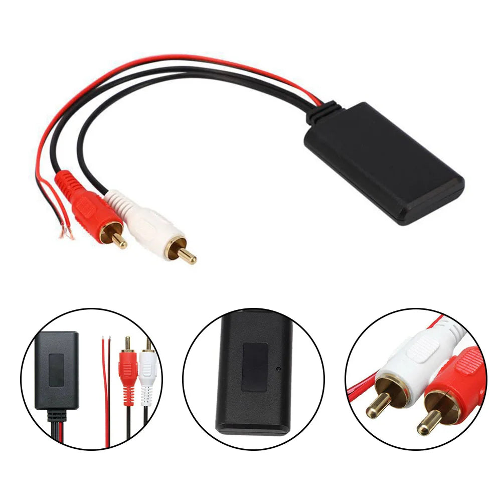 Car Universal Wireless Bluetooth Module Music Adapter Audio Cable Stereo 2RCA Wireless Adapters for 5-12V voltage