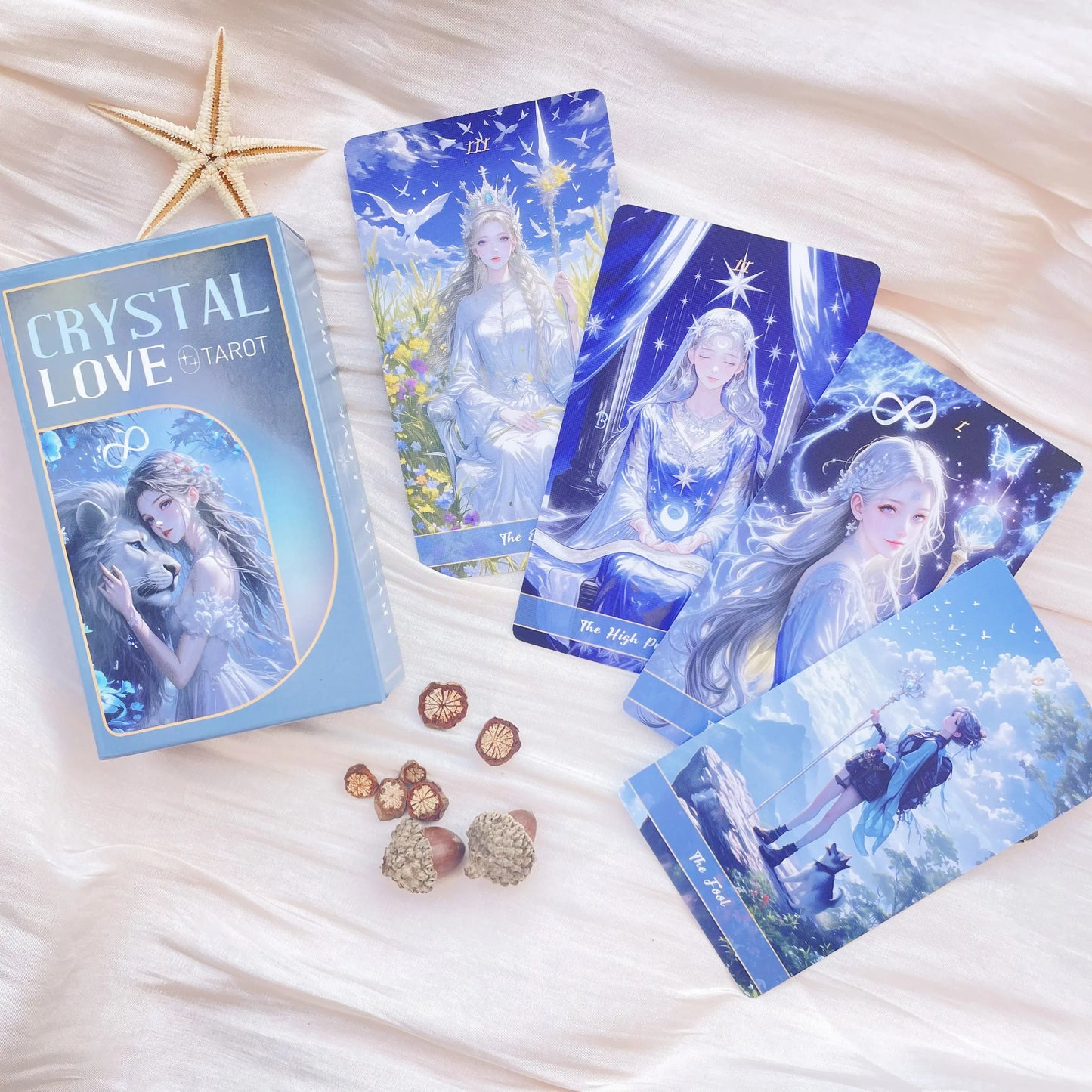 New Beginner 12x7cm Tarot Rider Waite 78 Genuine Professional Forest Spirit Tarot Cards deck with guidebook Spanish Russian PDF
