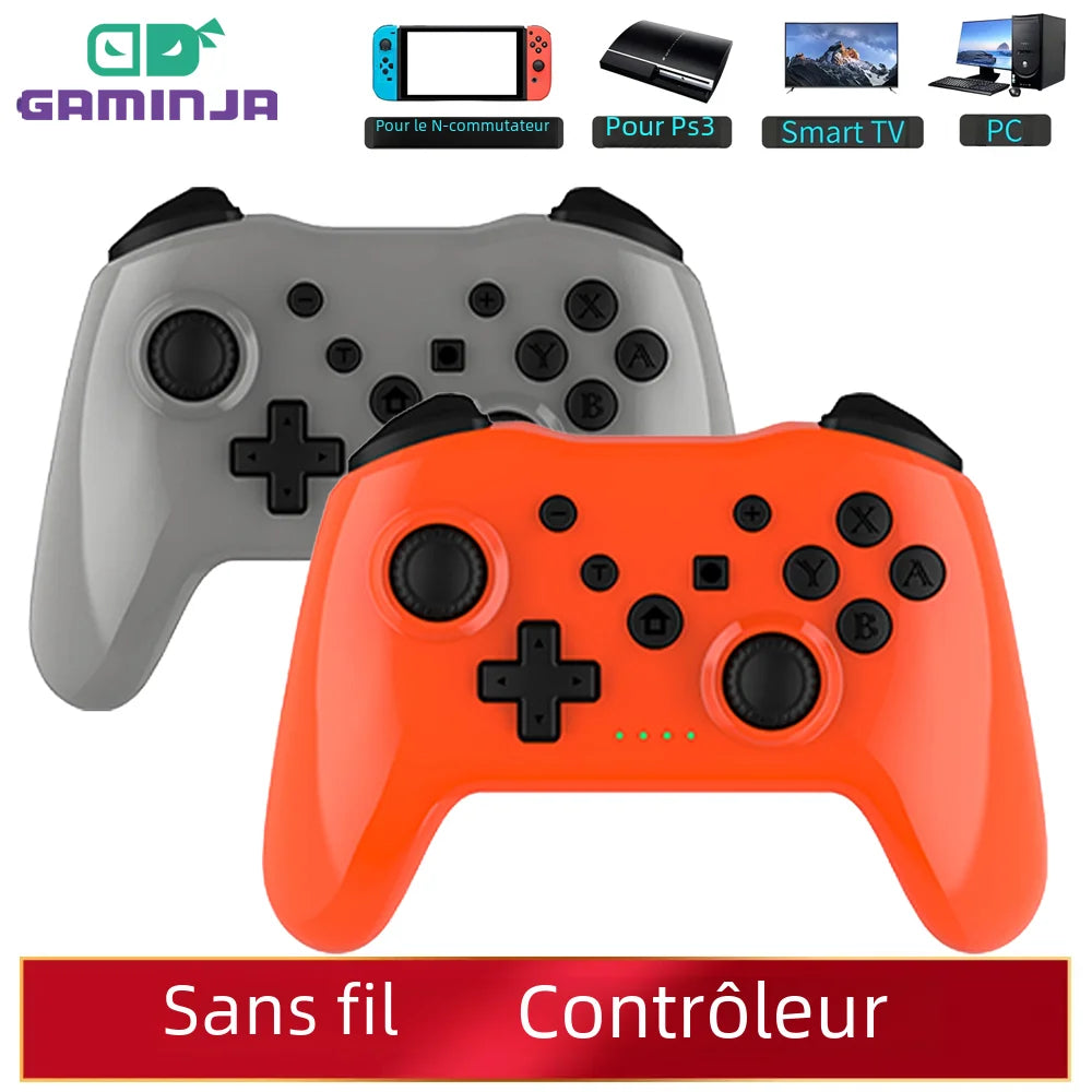 GAMINJA Wireless Controller No Latency Bluetooth Gamepad PC Joystick For Nintendo Switch Game Console PS3 TV Box PC