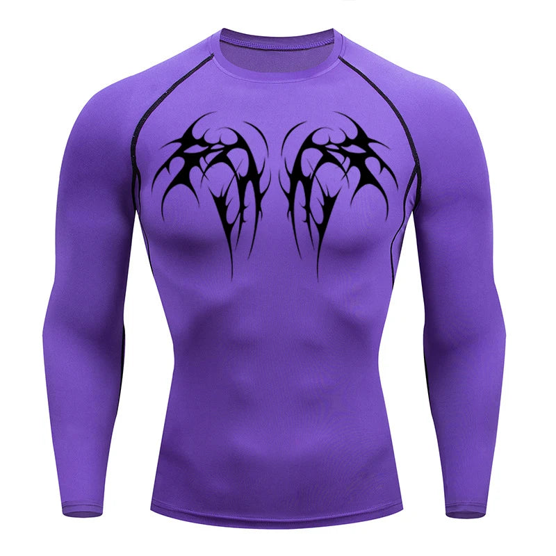 Y2K Men's Turtleneck Compression Shirt Quick Gym Fitness Dry Rash Guard Hight Neck Muscle Athletic Bodybuilding Shirts Cycling
