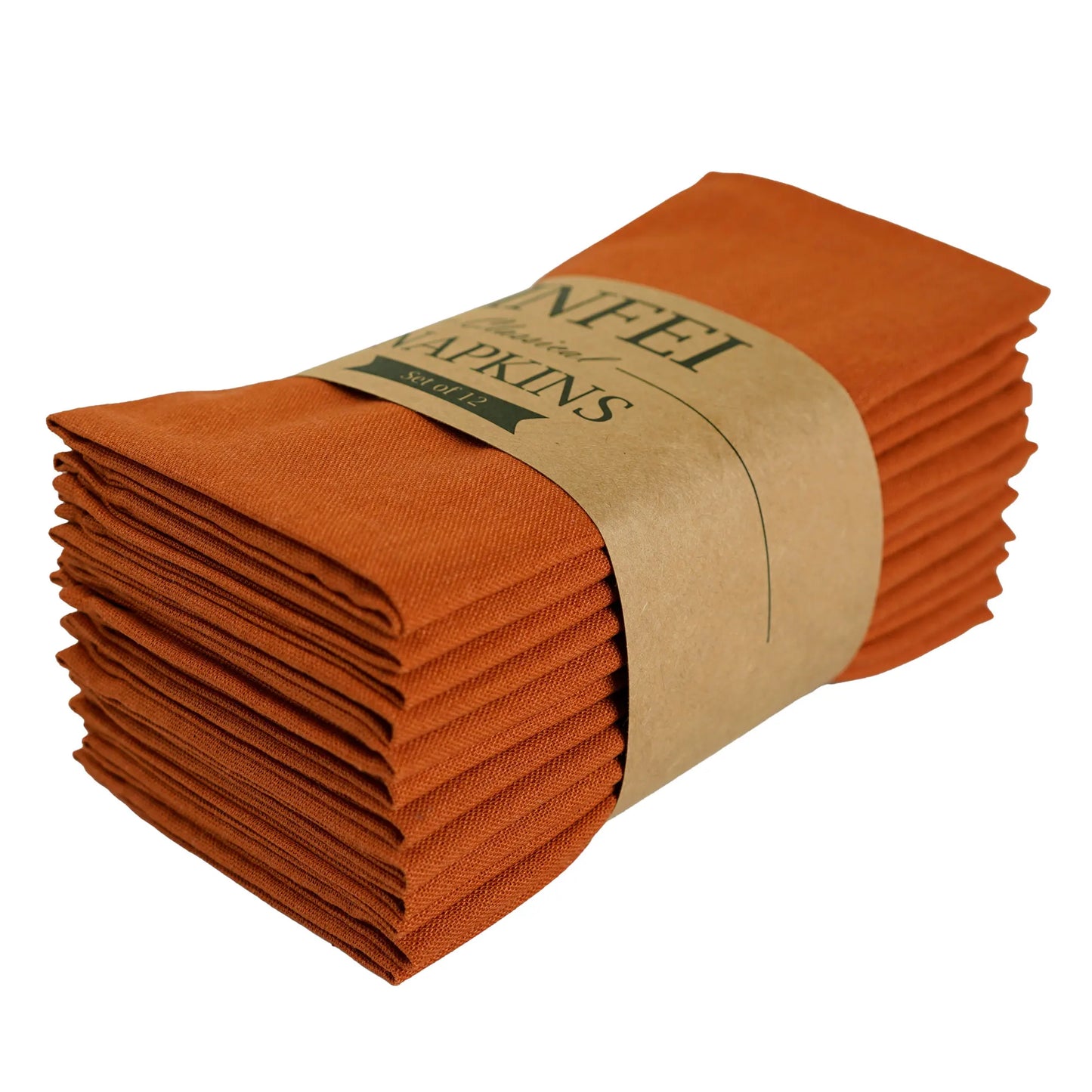 Set of 12 PCS 40x40cm Cotton Linen Blended Cloth Napkins Placemats Soft Dining Table Tea Towels For Home & Events Use