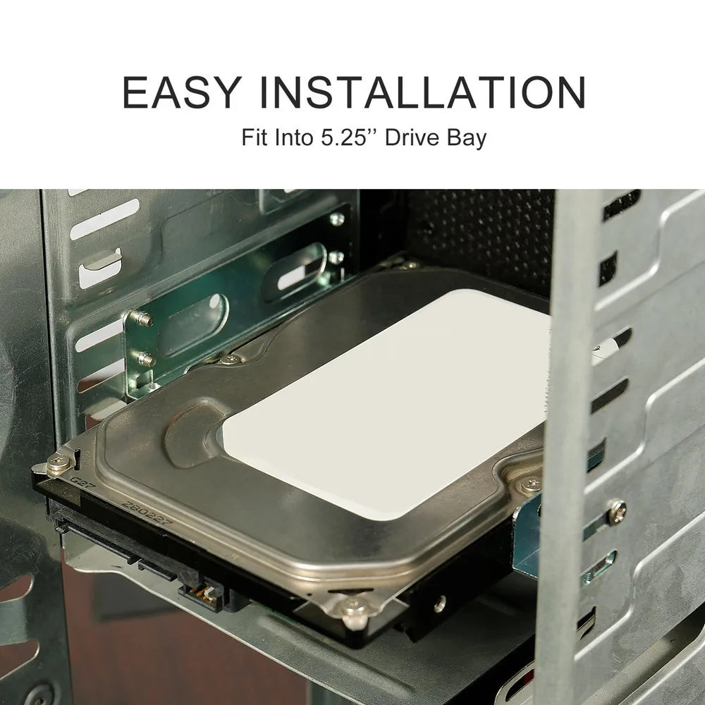2PCS Desktop Hard Drive Bracket 3.5 To 5.25 Optical Drive Expansion Holder Hard Drive Rack Bracket Caddy Bay for SSD M.2 HDD