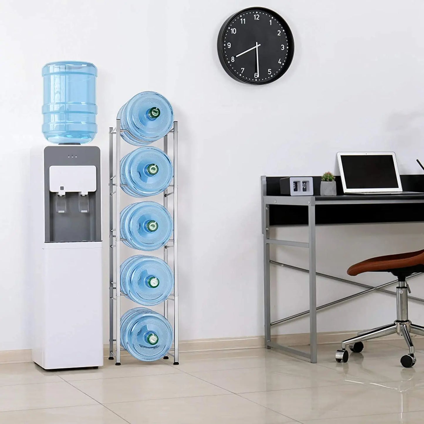 5 Tier/3 Tier Standing Water Jug Rack Water Bottle Buddy Holder Detachable Save Space
