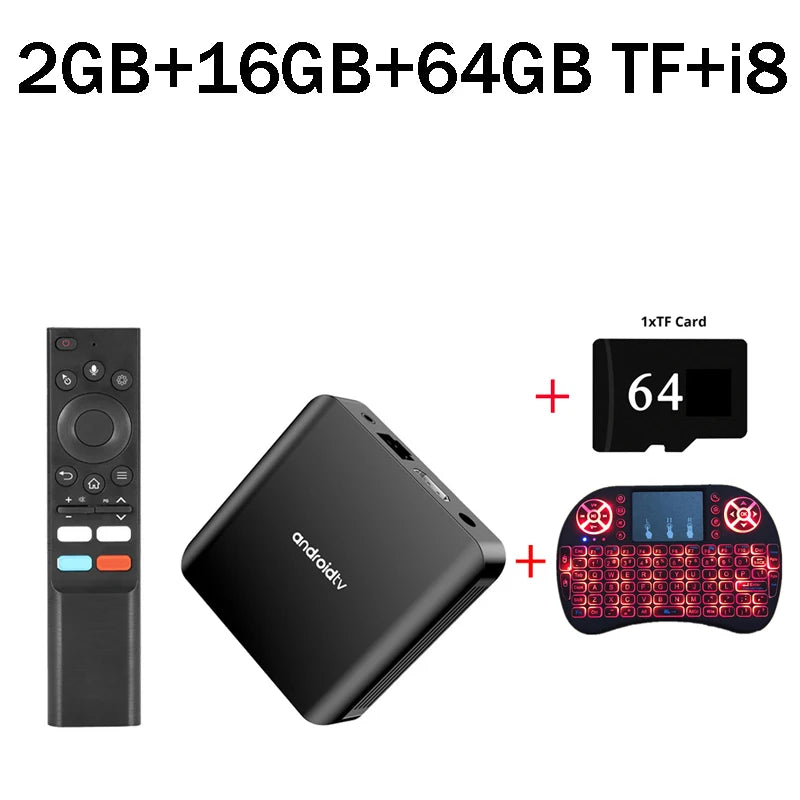 TV Box Android 14 8K TV98 ATV Plus Allwinner H313 Quad Core 5G Dual Wifi BT5.0 Support Smart Voice control Player 4K Set Top Box