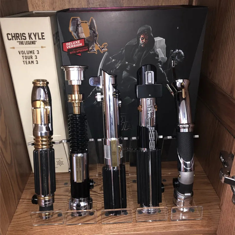 Universal Vertical Lightsaber Stand Acrylic Transparent Saber Display Bracket Metal Hilt Showcase Suitable for Most Laser sword