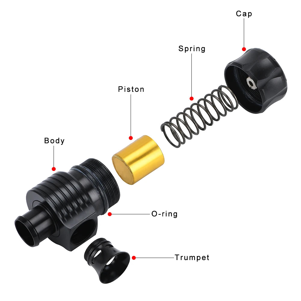 FREE SHIPPING - Turbo Diverter Dump Blow Off Valve With Horn Universal 1.8T 25mm Fitment JR5743