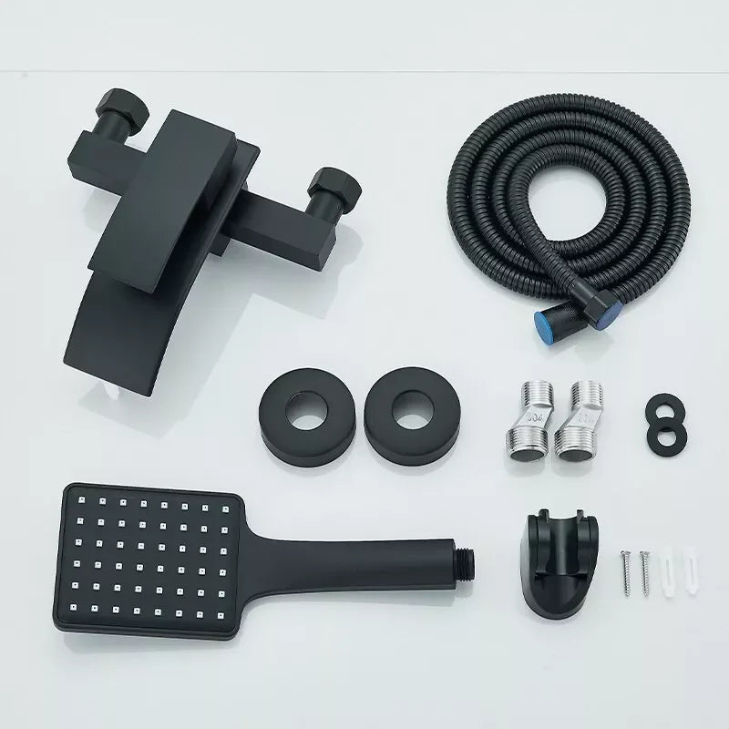 Matte Black Bathroom Faucet 2 Function Bathtub Facuet Wall Mounting Cold and Hot Shower Faucet