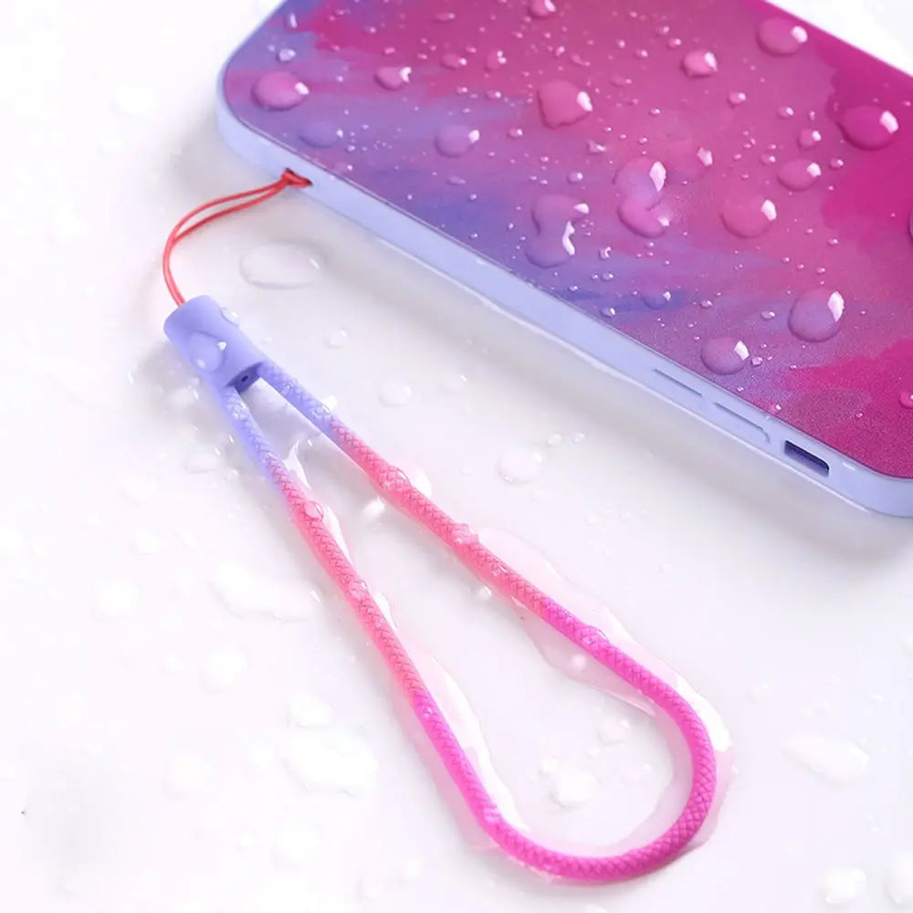 Anti Lost Key Straps Hand Strap Short Rope Phone Hanging Rope Mobile Phone Strap Watercolor Woven Pattern Wrist Hand Strap