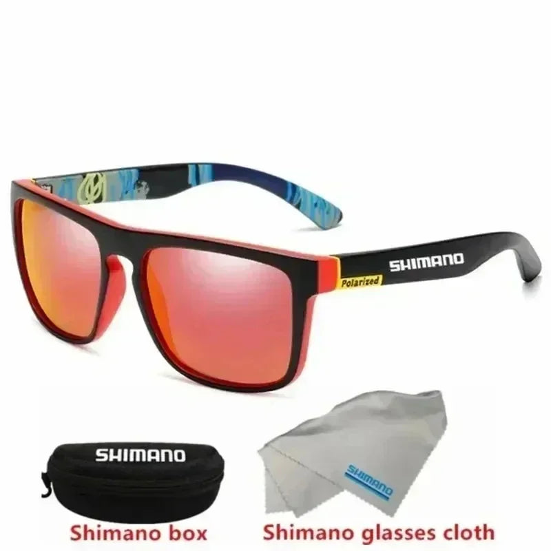 Shimano Polarized Sunglasses Men's Driving Shades Male Cycling Camping Hiking Fishing Classic Sun Glasses UV400 Eyewearing