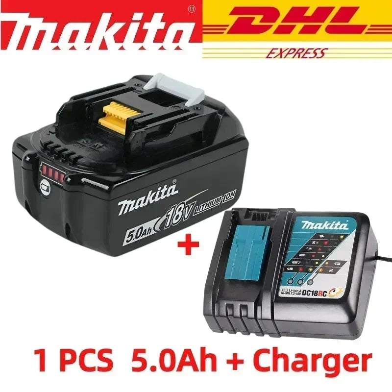 DHL Ship With Charger BL1860 Rechargeable Battery 18V 6.0Ah Lithium Ion for Makita 18v Battery 6Ah BL1850 BL1880 BL1860B LXT400