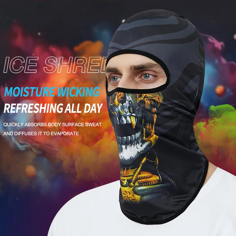 KUPOSS Funny Balacalava Summer Sun Protection Motorcycle Full Face Mask High Elasticity Breathable Quick Drying Headgear