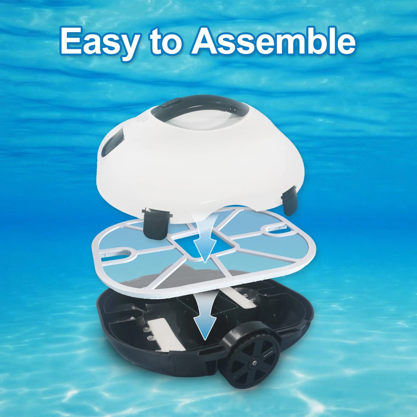 Full Automatic Robotic Pool Cleaner Self-Parking Cordless Pool Vacuum Cleaner Robot For Outdoor Cleaning Tools