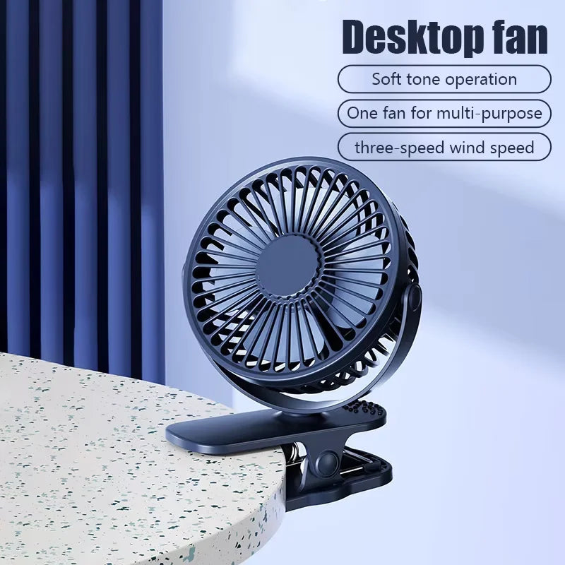 Rotating outdoor camping student dormitory air kitchen high quality fan rechargeable portable electric fan cooler with USB