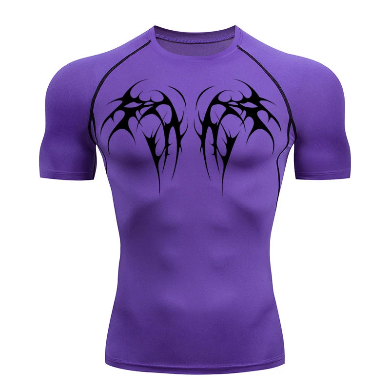 Y2K Men's Turtleneck Compression Shirt Quick Gym Fitness Dry Rash Guard Hight Neck Muscle Athletic Bodybuilding Shirts Cycling
