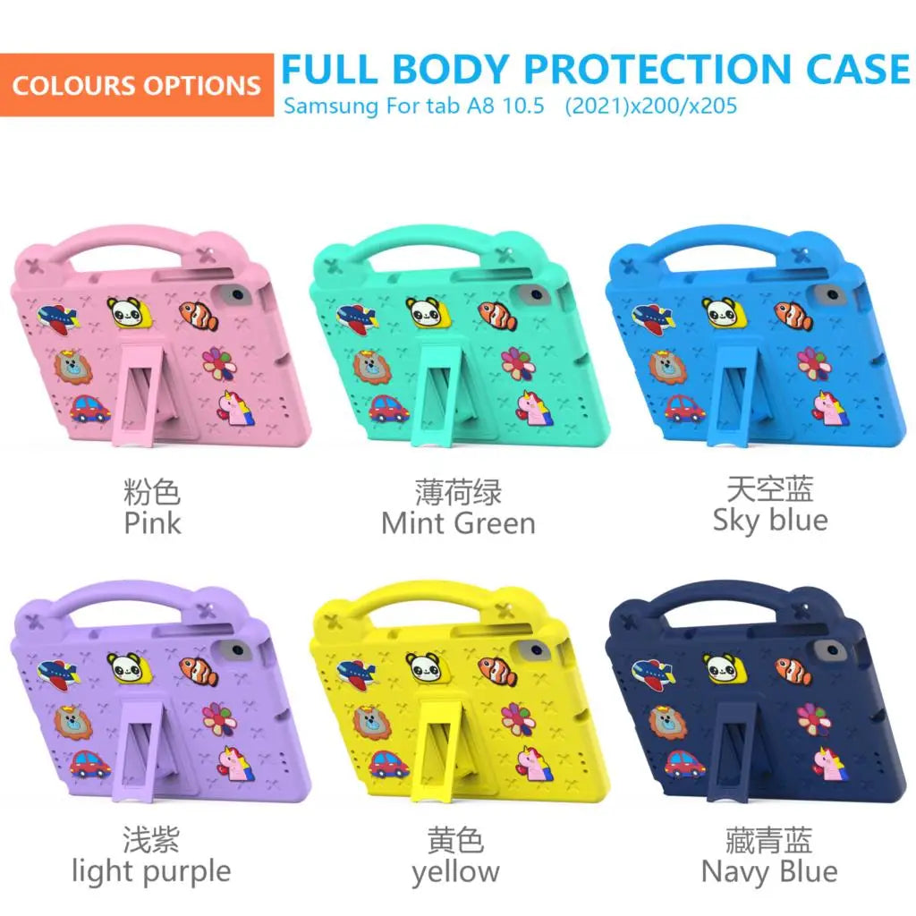 Kids EVA Bear Stand Case For Samsung Galaxy Tab A9 Plus 11" A8 10.5 SM-X200 X205 X207 S6 lite 10.4 P613 P619 A7 lite 8.7 Cover