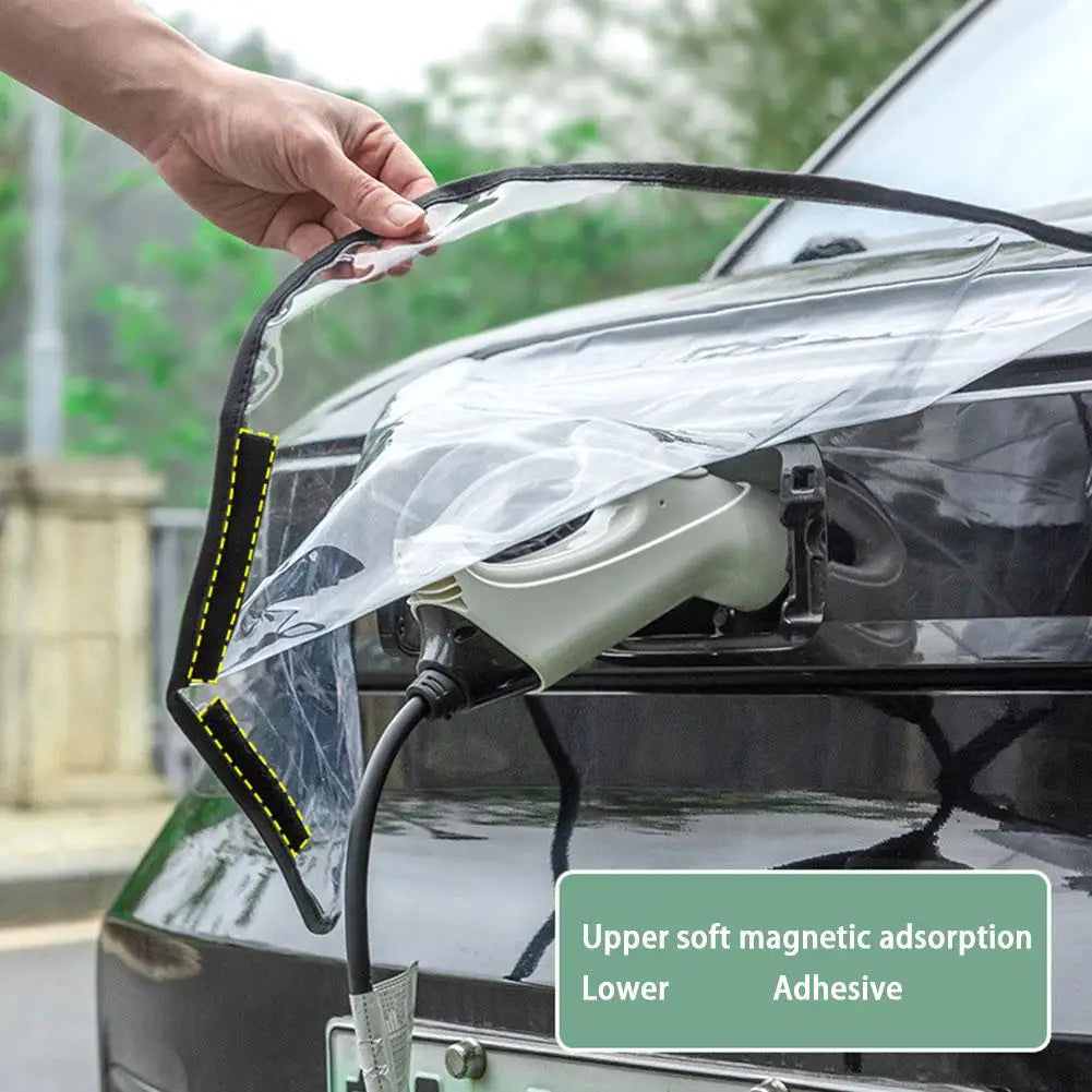 NEW Energy Vehicle EV Charger Rain Cover Car Sunscreen Charging Adapter Interface Plug Cover Port Waterproof C5X4