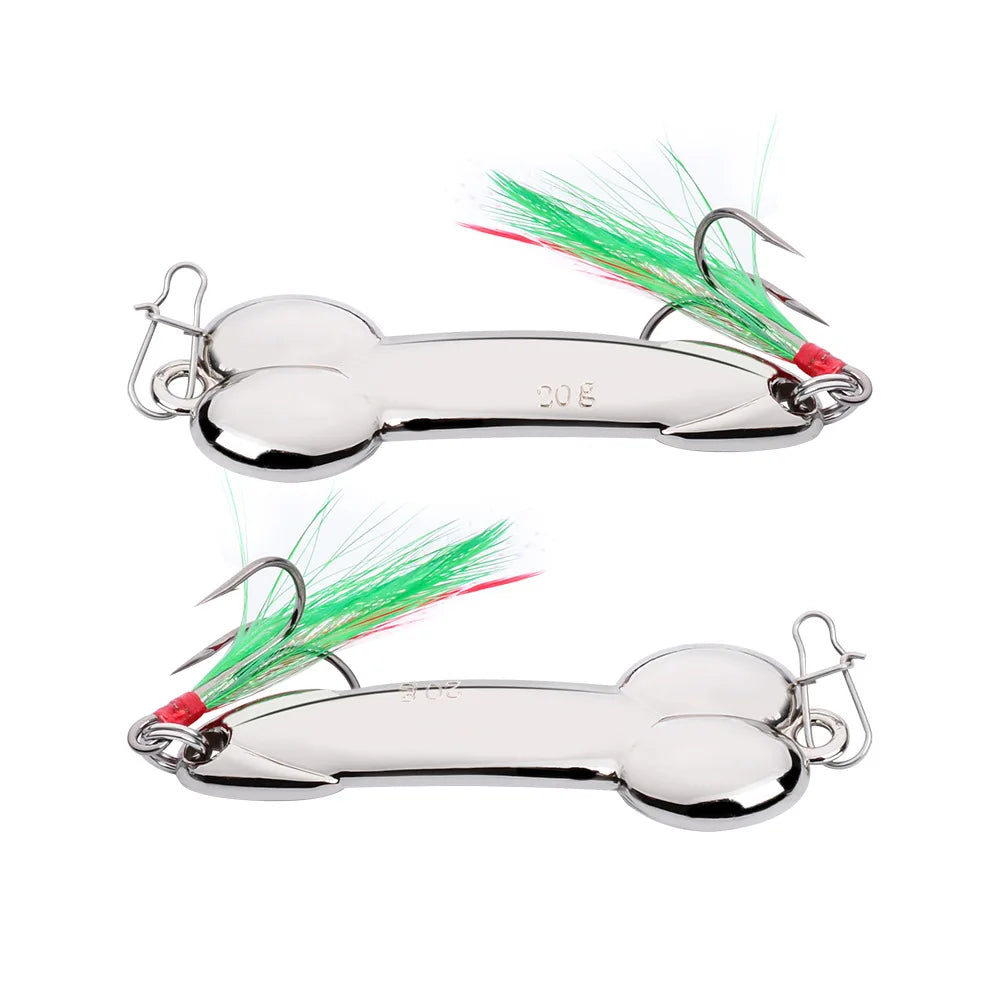 PRO BEROS Metal VIB Lure Sequins Bait Gold Spoon Penis Fishing Lures Artificial Bait Tackle Fishing Spinner Blade for Bass