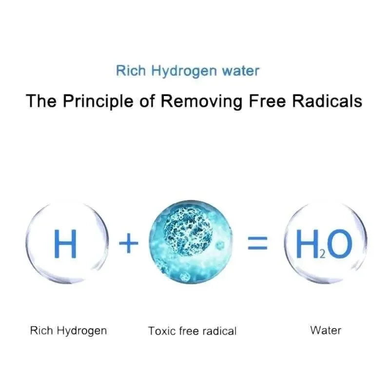 110-220V 2L Rich Hydrogen Water Bottle Alkaline Water Ionizer Machine US/EU Plug English Menu