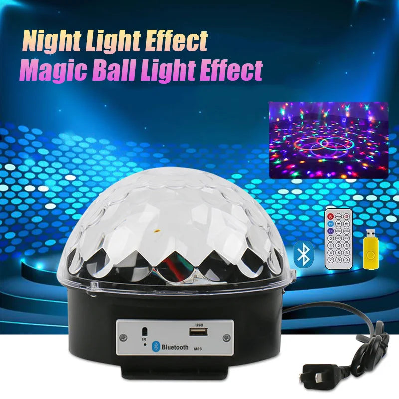 LED disco ball light Bluetooth DJ Party KTV Magic Ball Stage Lighting Effect Crystal Stage Lighting Effect music stage light
