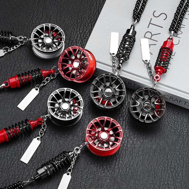 Creative Wheel Hub Brake Shock Absorber Car Pendant Up-market Customization Car Interior Ornaments Accessories
