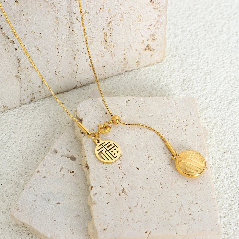 Cute Necklace For Women Stainless Steel Heart Necklace Fashion Gold Color Necklaces Simple Necklace Birthday Gift