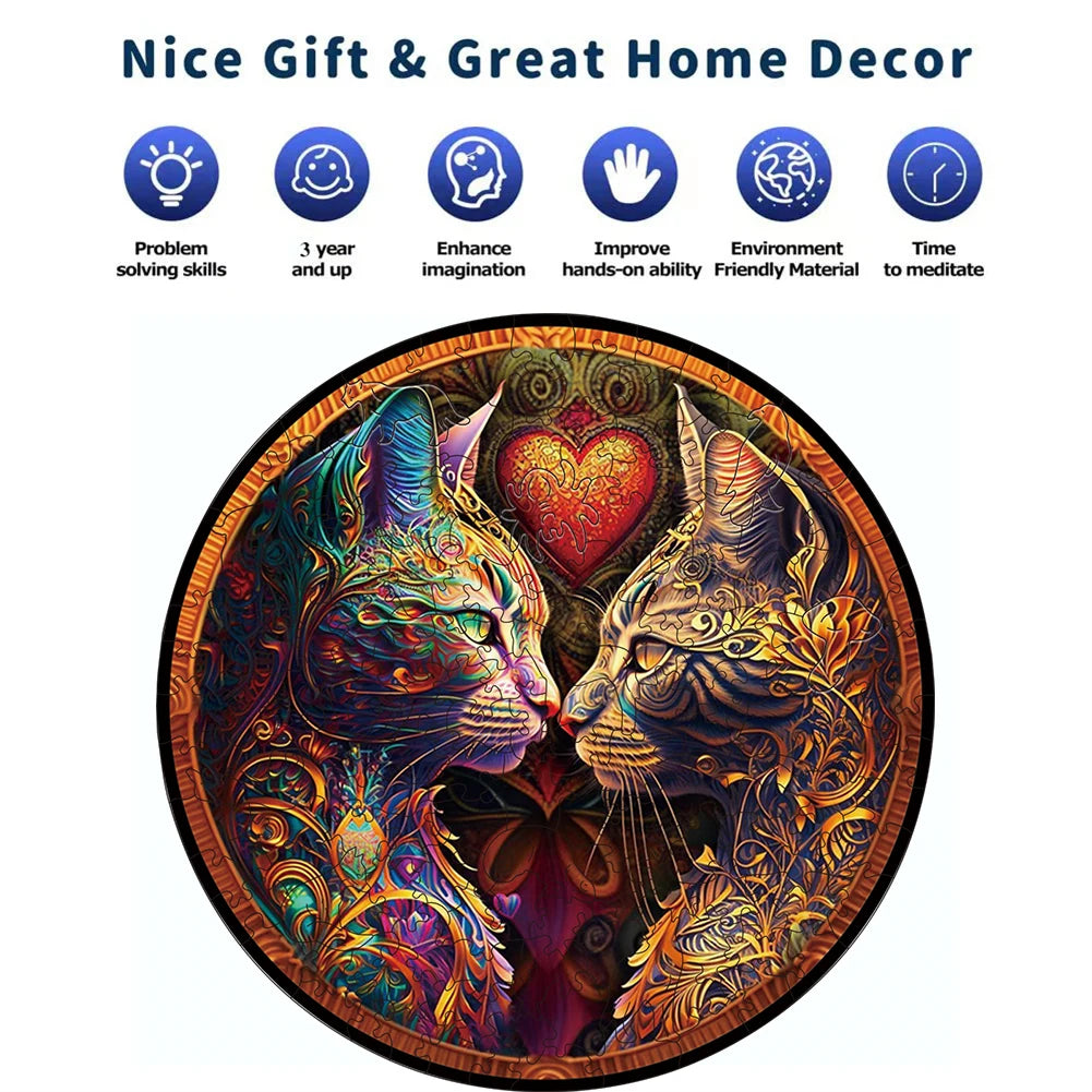 Educational Wood Puzzle Jigsaw Wooden Puzzle Game For Brain Training DIY Crafts Hell Difficulty 3D Irregular Wooden Puzzle Toy