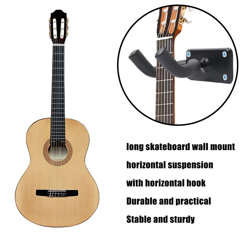 Durable Wall Mount Skateboard Deck Display Wall Mount Horizontal Hanger Rack Stable and Sturdy Longboard Storage Display Rack