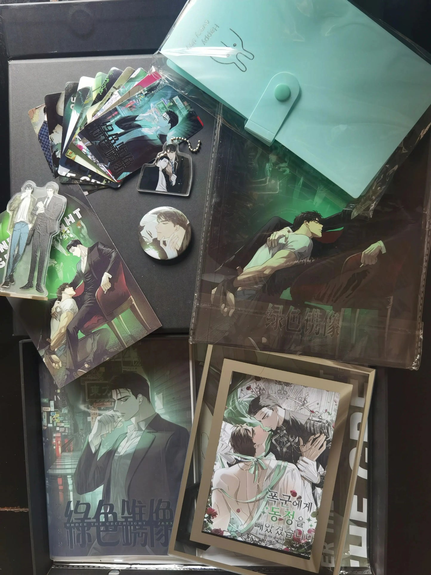 Korea HOT bl comic Under the Green light lu se juan xiang photo BOOK Poster acrylic stand card Keychain badge Card gift box set
