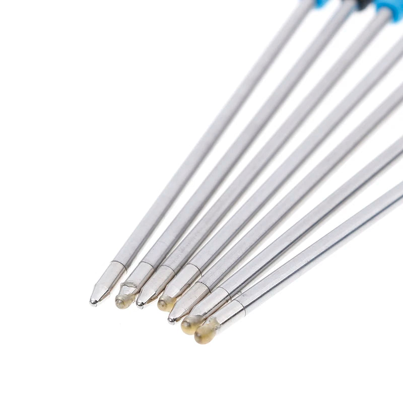 10Pcs 70mm Black/blue Ink Pens Refill Ballpoint Replace For Element Crystal Pen