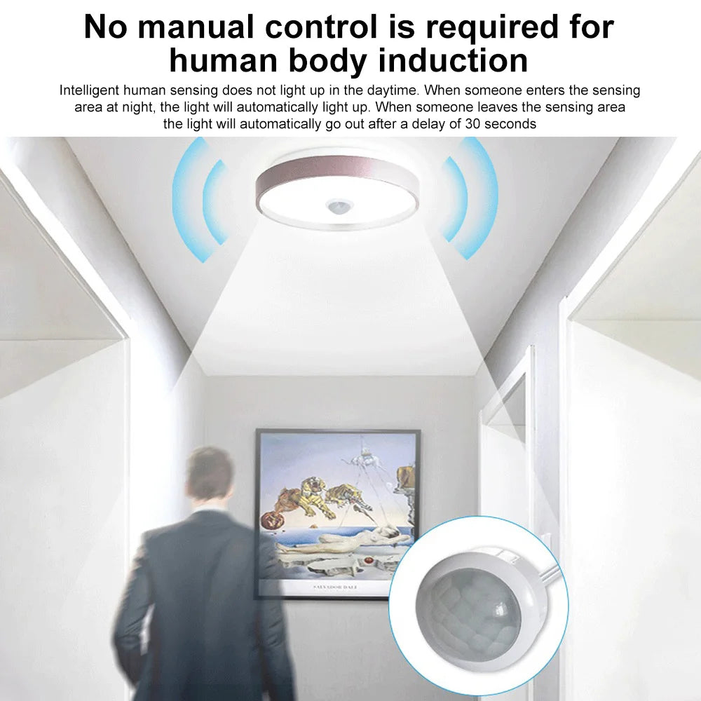 Human Presence Sensor Switch Motion Sensor Switch DC 4-12V PIR Infrared Automatic Induction Light Compatible LED Ceiling Lamp